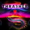 Key Art for the game THRASHER.